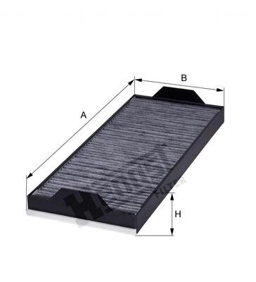 FILTRE A CHARBON HENGST ATEGO - AXOR - ECONIC